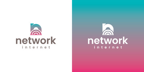 network n letter logo vector