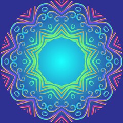 caleidoscope classic gradient flower art pattern of traditional tenun batik ethnic dayak ornament for wallpaper ads background sticker or clothing	