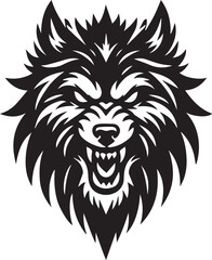 wolf head vector