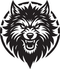 wolf head vector