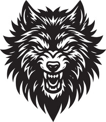 wolf head vector