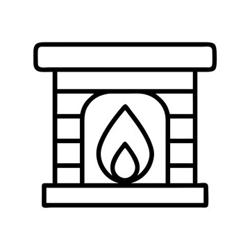 recommend clip art: fireplace icon, fireplace line art - simple line art of fireplace, perfect for fireplace logos and icons
