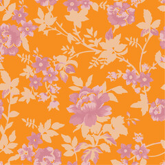 botanical floral vector seamless pattern with roses herbs and leaves big set background with flowers