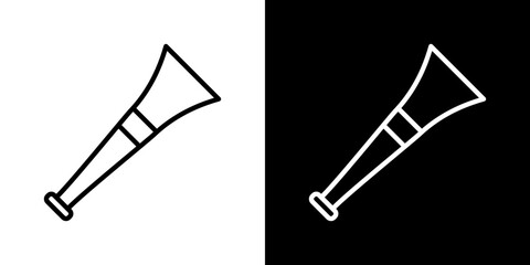 Vuvuzela vector icon in thin line style
