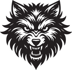 Fototapeta premium wolf head tattoo
