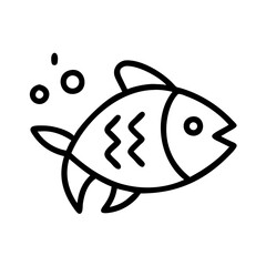 fish icon, fish line art - simple line art of fish, perfect for fish logos and icons