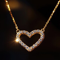 Heart-Shaped Diamond Necklace