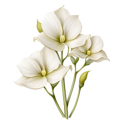 Obraz premium Pothos Epipremnum aureum flower PNG isolated on transparent background with lush green leaves 