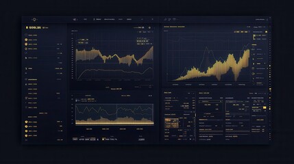 Investment dashboard showcasing market analytics and trading performance with a modern interface design