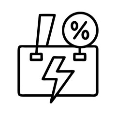 flash sale icon, flash sale line art - simple line art of flash sale, perfect for flash sale logos and icons