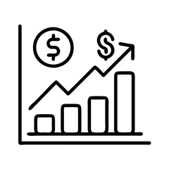 food price increase icon, food price increase line art - simple line art of food price increase, perfect for food price increase logos and icons