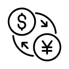 foreign exchange forex icon, foreign exchange forex line art - simple line art of foreign exchange forex, perfect for foreign exchange forex logos and icons