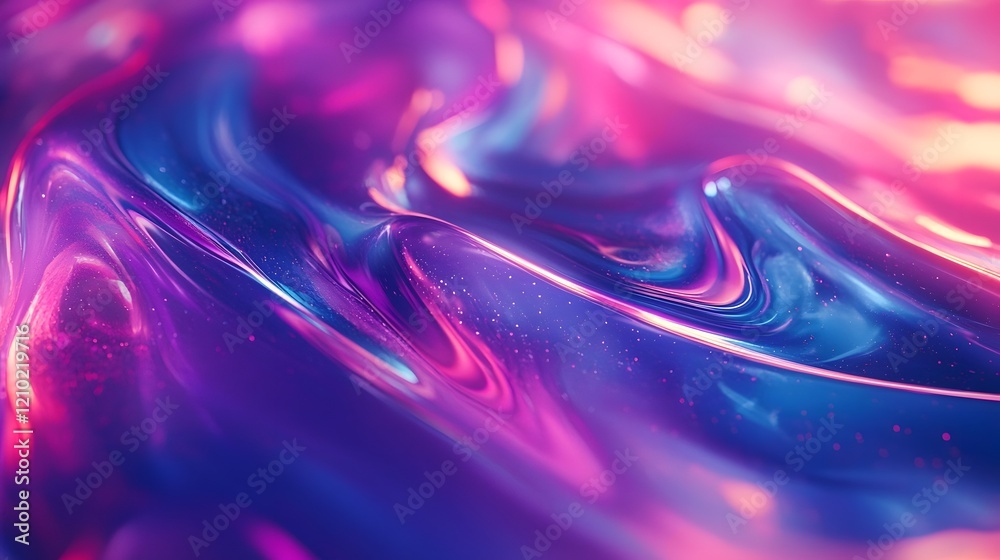 Poster vibrant and captivating abstract artwork with smooth textures and bold gradients whimsical and color
