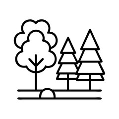 forestry icon, forestry line art - simple line art of forestry, perfect for forestry logos and icons