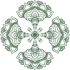 Beautiful flower art and mandala vector design