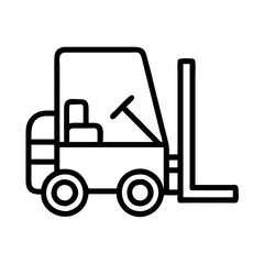 forklift icon, forklift line art - simple line art of forklift, perfect for forklift logos and icons