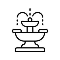 fountain icon, fountain line art - simple line art of fountain, perfect for fountain logos and icons
