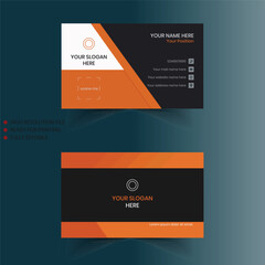 modern black and orange business card design