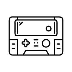 game console icon, game console line art - simple line art of game console, perfect for game console logos and icons