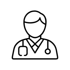 general practitioner icon, general practitioner line art - simple line art of general practitioner, perfect for general practitioner logos and icons