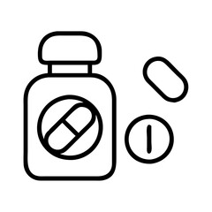 generic medicine icon, generic medicine line art - simple line art of generic medicine, perfect for generic medicine logos and icons