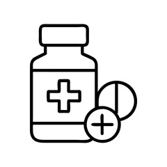 Obraz premium generic medicine icon, generic medicine line art - simple line art of generic medicine, perfect for generic medicine logos and icons