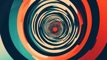 Abstract Colorful Swirling Vortex Digital Art