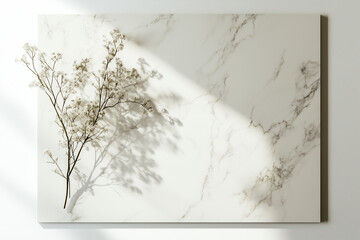 White marble table top for showing cosmetic beauty  product