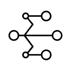 git icon, git line art - simple line art of git, perfect for git logos and icons
