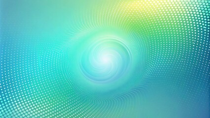 Obraz premium Abstract Teal and Green Swirling Dotted Pattern Background Design