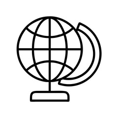 globe icon, globe line art - simple line art of globe, perfect for globe logos and icons