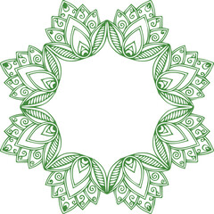 Beautiful flower art and mandala vector design