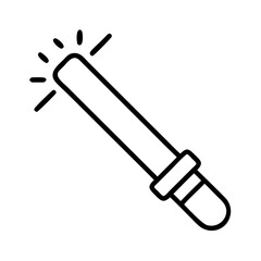 glow stick icon, glow stick line art - simple line art of glow stick, perfect for glow stick logos and icons