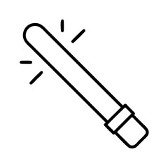 glow stick icon, glow stick line art - simple line art of glow stick, perfect for glow stick logos and icons