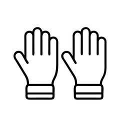 gloves icon, gloves line art - simple line art of gloves, perfect for gloves logos and icons