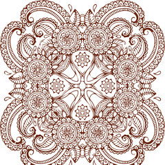 Beautiful flower art and mandala vector design