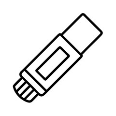 glue stick icon, glue stick line art - simple line art of glue stick, perfect for glue stick logos and icons