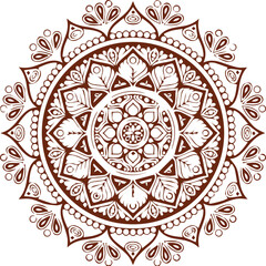 Beautiful flower art and mandala vector design