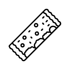 granola bar icon, granola bar line art - simple line art of granola bar, perfect for granola bar logos and icons