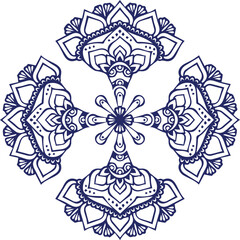 Beautiful flower art and mandala vector design