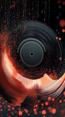 Obraz premium Exploring music streaming trends through innovative music applications in the entertainment industry a digital art perspective