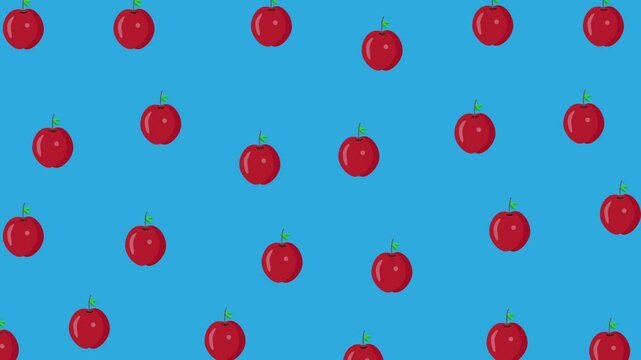 Animated apple pattern seamless loop background video