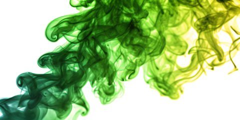 red orange yellow green blue indigo and violet smoke isolated on white background PNG.AI GENERATED