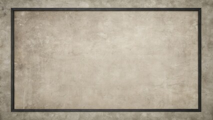 Naklejka premium A Simple Black Frame on a Textured Beige Surface for Your Design Projects