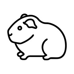 guinea pig icon, guinea pig line art - simple line art of guinea pig, perfect for guinea pig logos and icons