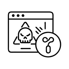 hacking attempt icon, hacking attempt line art - simple line art of hacking attempt, perfect for hacking attempt logos and icons