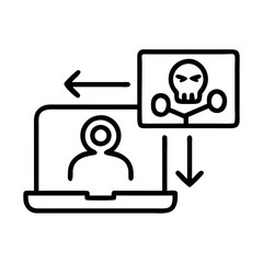 hacking attempt icon, hacking attempt line art - simple line art of hacking attempt, perfect for hacking attempt logos and icons