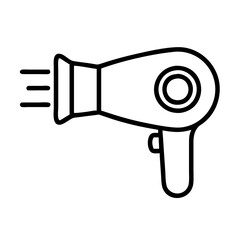 hairdryer icon, hairdryer line art - simple line art of hairdryer, perfect for hairdryer logos and icons
