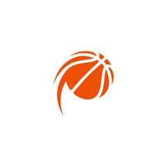 basketball icon logo, Vector isolated illustration, Element emblem.