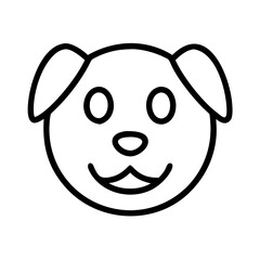 happy pet icon, happy pet line art - simple line art of happy pet, perfect for happy pet logos and icons